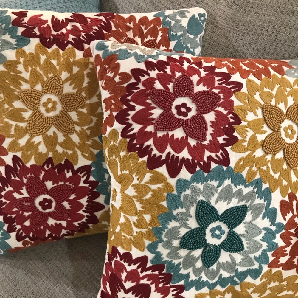 Pier 1 Imports Embellished Throw Pillows (set)